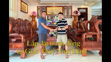 Bộ tranh tứ quý + Cội nguồn quê hương 90x170 giao tại nhà anh Khương tại Giao Thuỷ Nam Định.