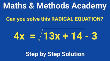 How to solve a Radical Equation? | How to solve Polynomials? | Step by Step Algebra Tutorial