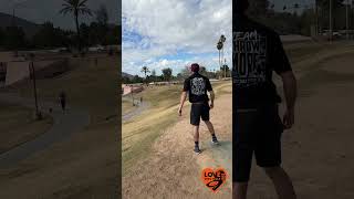 Disc said: I’ll just scare the basket real quick 😂 #discgolf