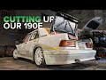 Our 190e dtm tribute gets a widebody cage  throwback livery first start up