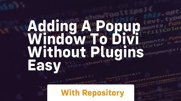 Adding a popup window to divi without plugins easy
