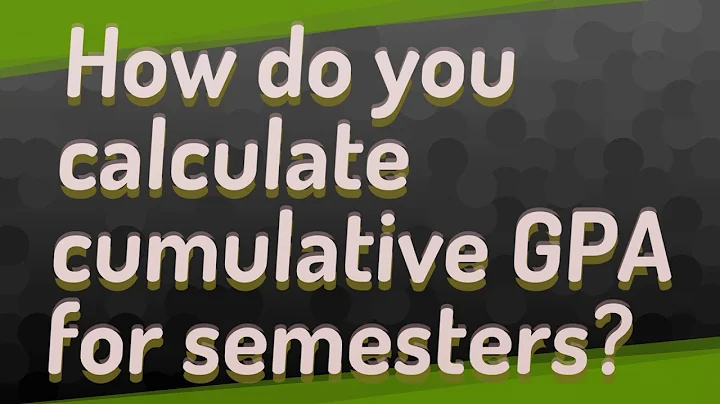 How do you calculate cumulative GPA for semesters?