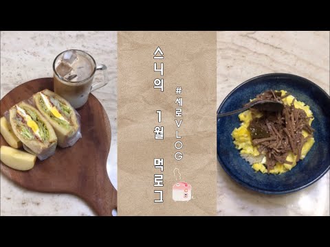 [스니의일기]스니의 1월 세로먹로그🐷|집밥의향연