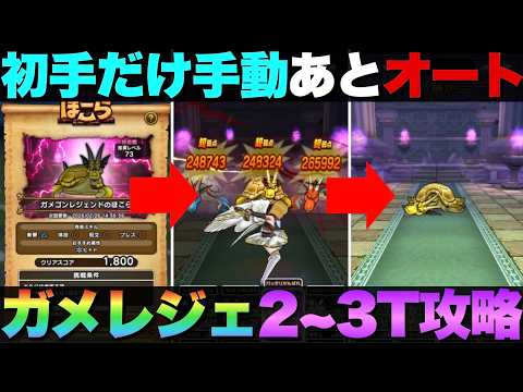 【ドラクエウォーク】制限対応ガメゴンレジェンドほぼオート攻略。