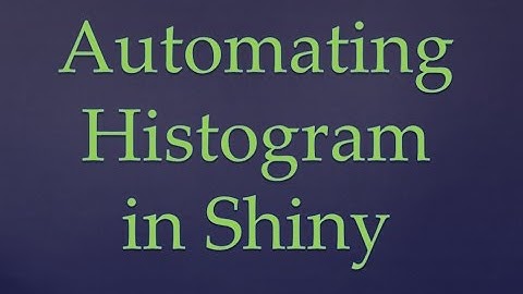 R Programming Tutorial | Creating histogram in Shiny | How to make shiny apps