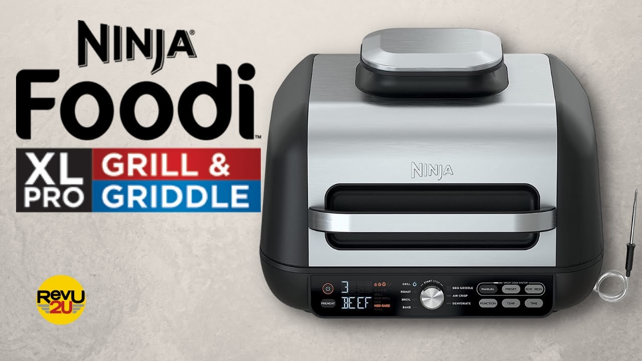 Ninja Foodi XL Pro 9-in-1 Smart Grill w/ Griddle, Kebabs & Air Frying