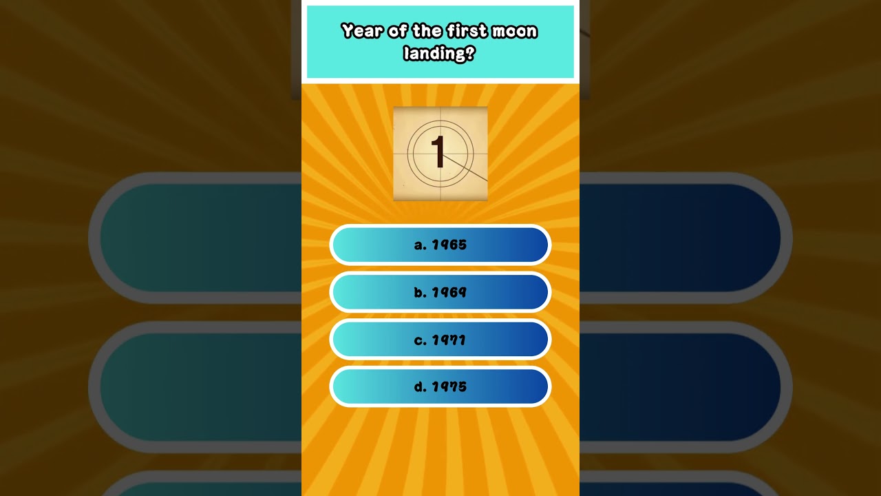 Year of the first moon landing