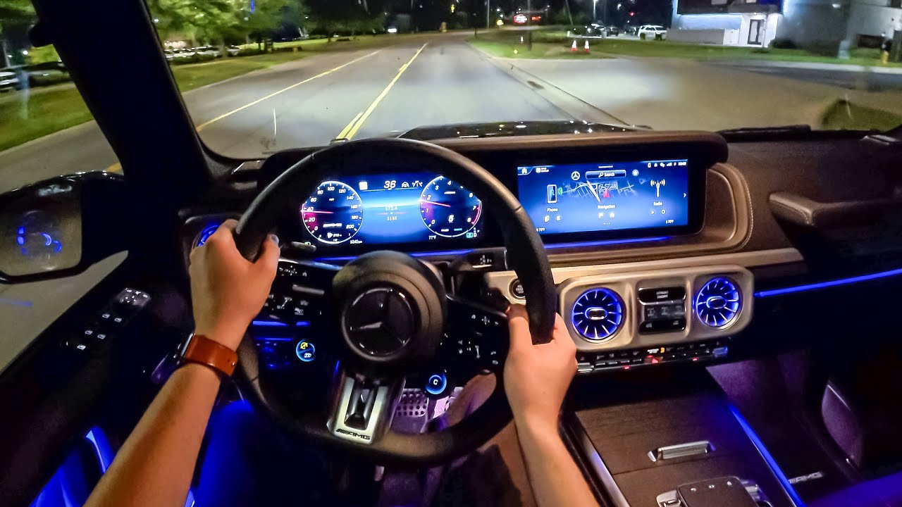 2025 Mercedes-AMG G63 - POV Night Drive (Binaural Audio)