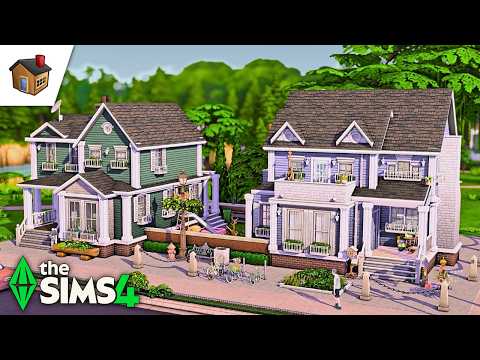 Two realistic houses in the suburbs 🪴🧸 Speed ​​Build Sims 4