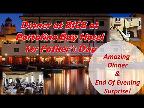 At Portofino Bay Hotel at Universal Orlando for Dinner at Bice!