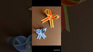 Celebrity DIY Twin Colored Paper Bow 🎀 Easiest Tutorial! #shorts Profile