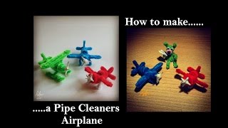 Pijpenragers vliegtuig / Pipe cleaners airplane. Enjoy and have fun.