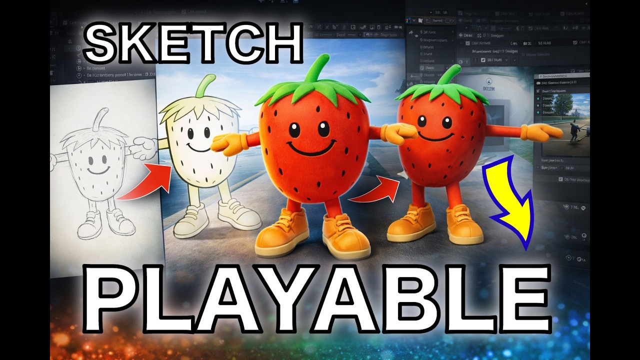 I Turned a Pencil Sketch Into a Playable Game Character in Unity