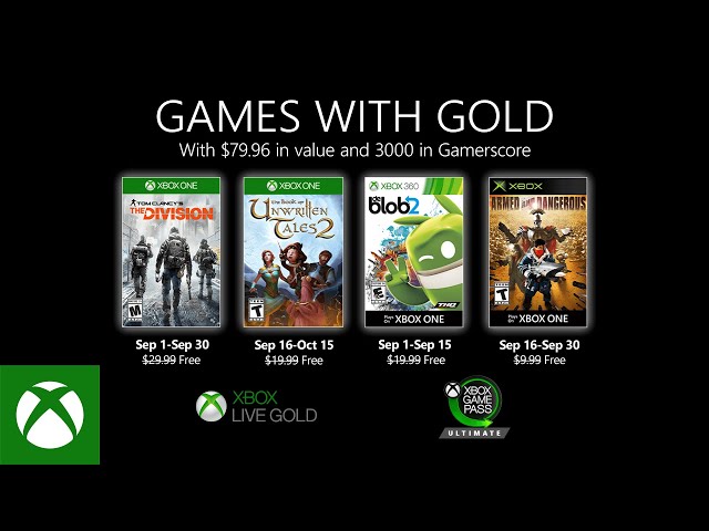 FREE GAMES ON XBOX 360 XBOX ONE AND XBOX SERIES SEPTEMBER 2022 XBOX LIVE  GOLD 