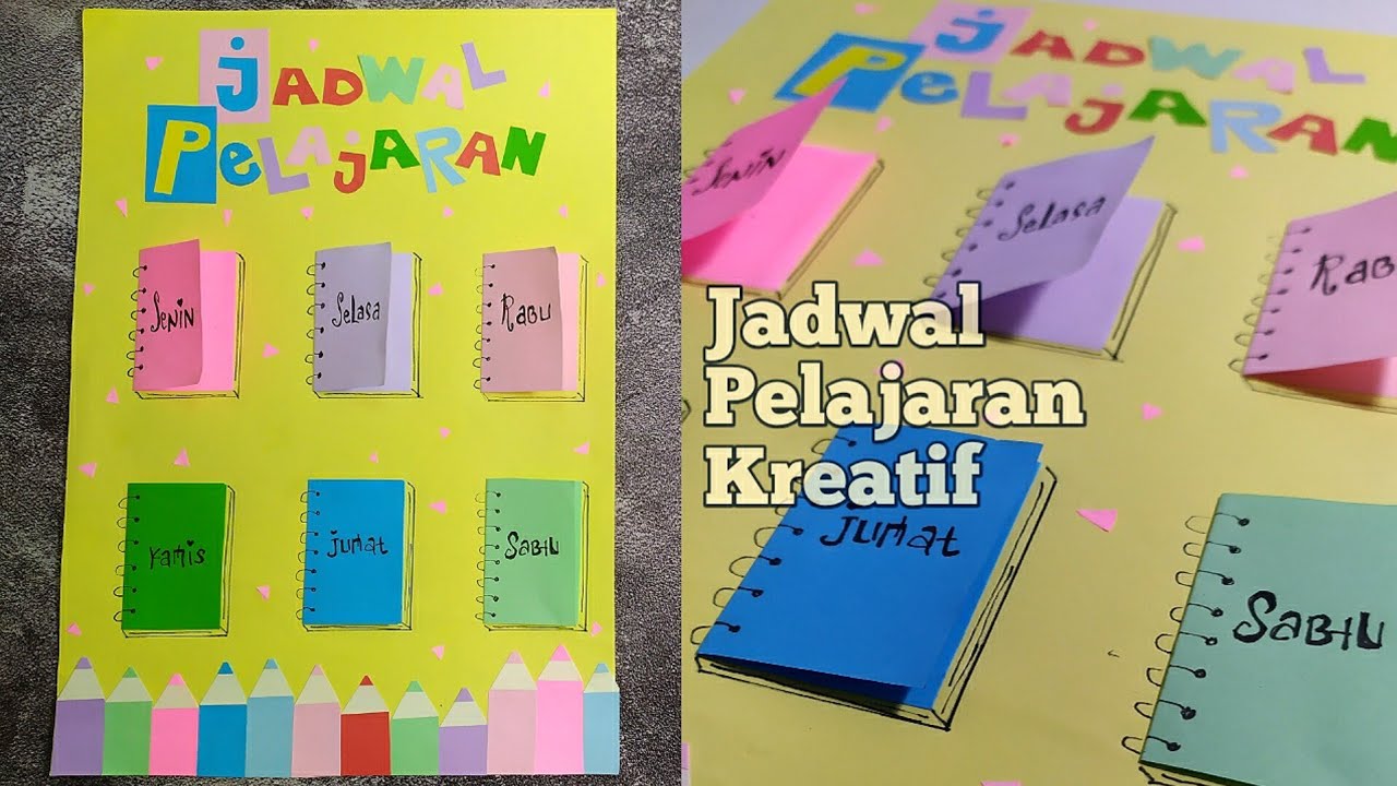 Cara Membuat Jadwal Pelajaran Kreatif | Hiasan Dinding Kelas