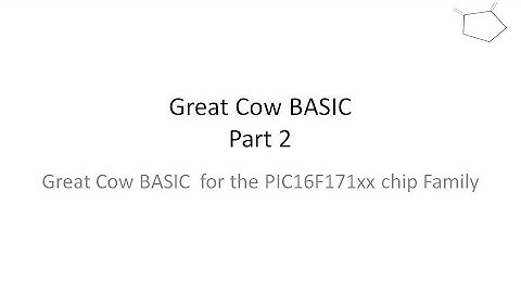 PT2: PIC16F171xx chip Family - Using the PIC16F17126 with Great Cow BASIC  to rotate four LEDs