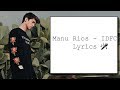 Manu Ríos - IDFC Lyrics