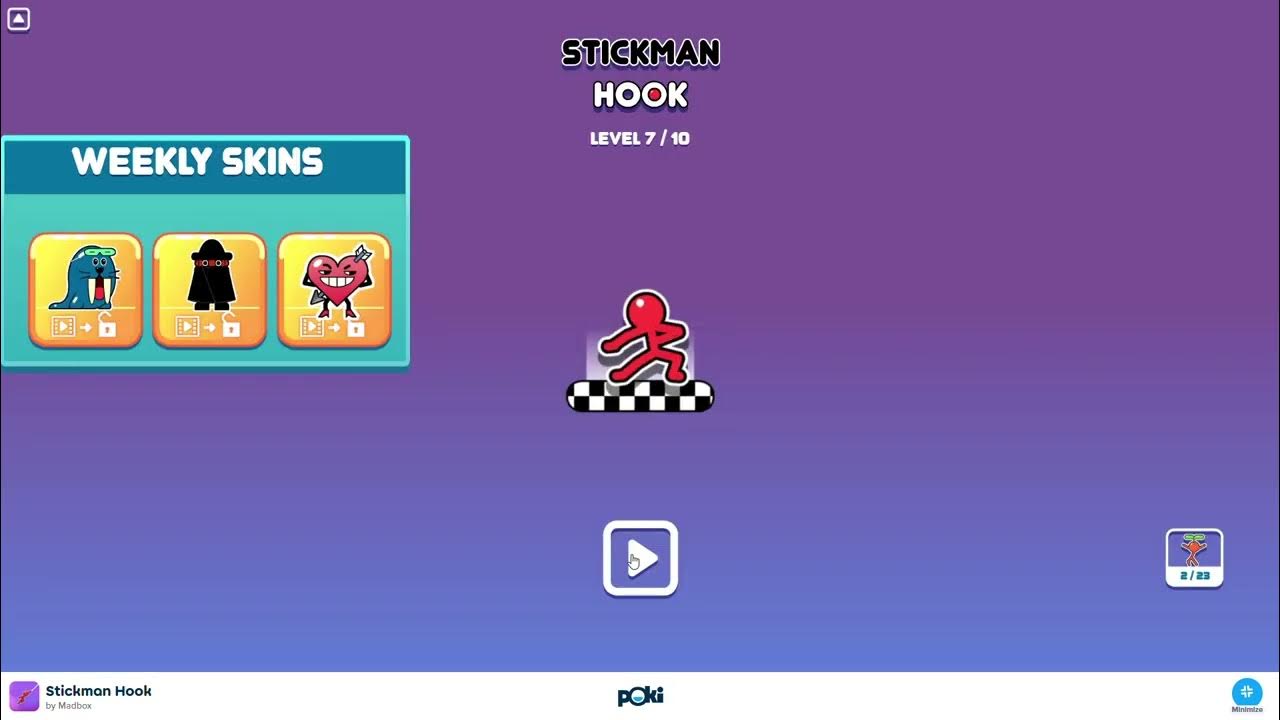 PLAYING STICKMAN HOOK FIRST TIME (GAMEPLAY 1) YouTube