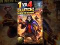 ENDING WILL SHOCK YOU 😳 | 1v4 CLUTCH?| #1vs4clutch #shortfeed #trending  #viral #ending #shock