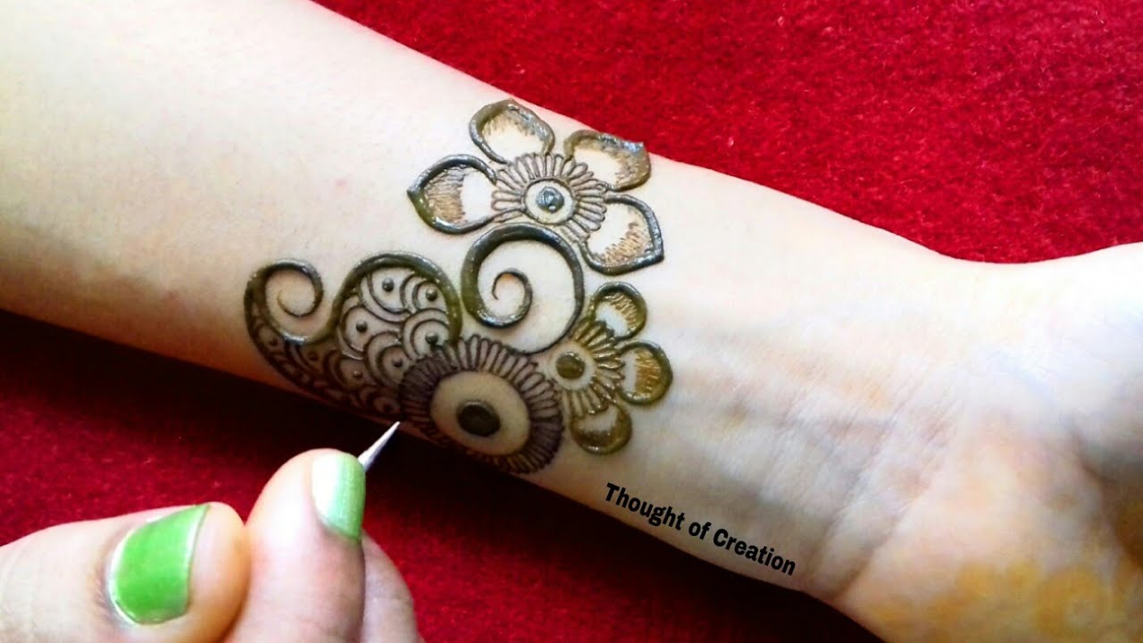 Stylish New Checks Mehndi Design For Front Hand Thought Of