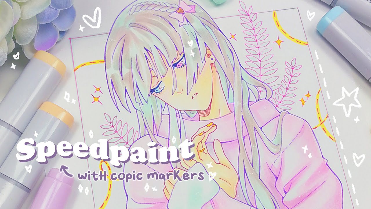 🌺 Speedpainting // ft. Copic Markers ✨