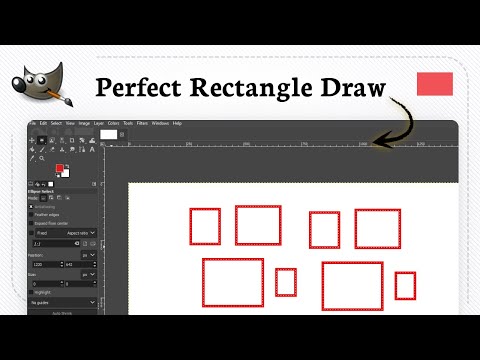 How to draw rectangle in GIMP (Pro Box)