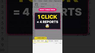 1 Click = A Report for Every Region 🤯 Excel Pivot Table Trick #exceltips #excel #pivot_table