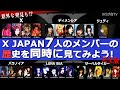 【X JAPAN】7人のメンバーの歴史を同時に見てみよう！【完全版】