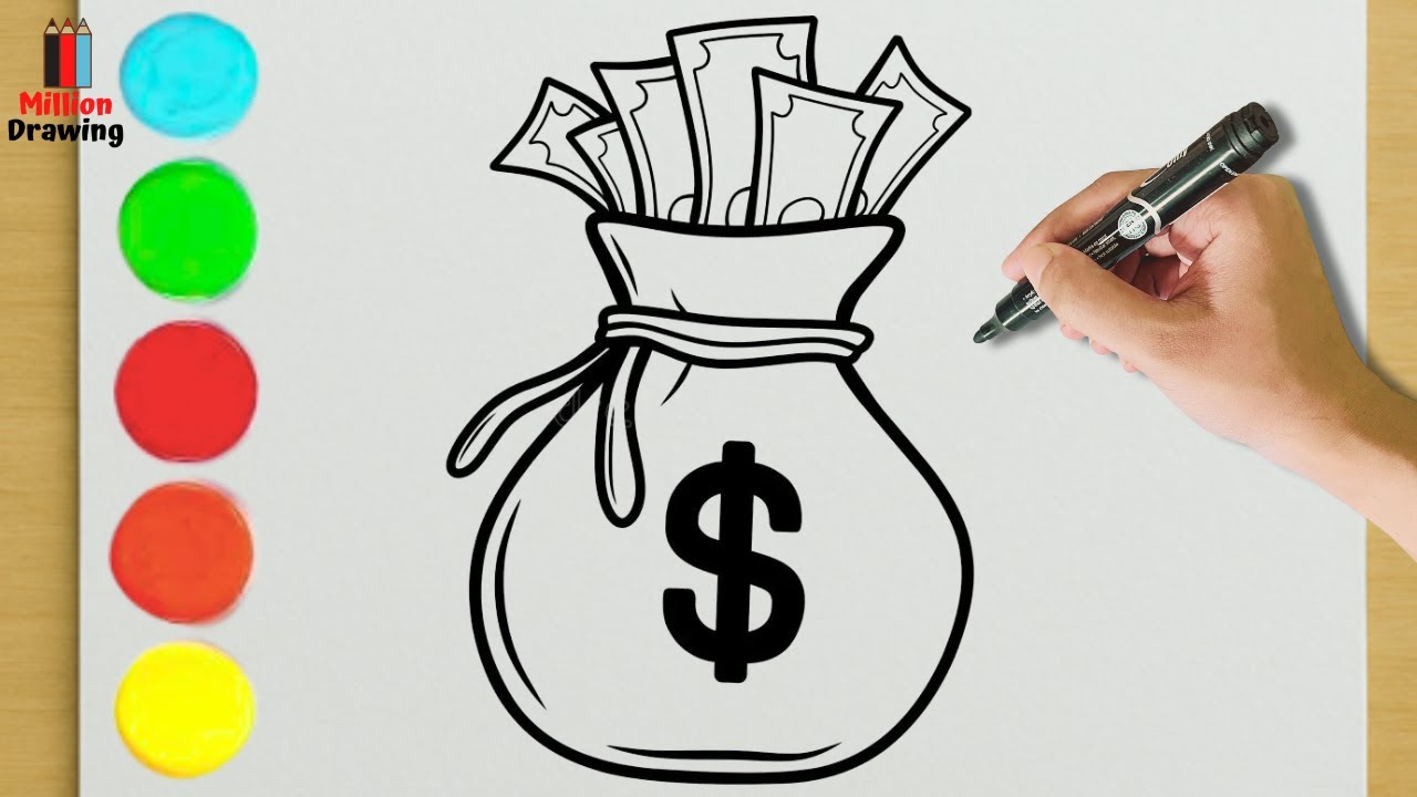 Money Drawing || Easy Money Drawing Step by Step || Step by Step ...