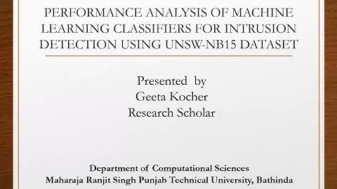 Performance Analysis of Machine Learning Classifiers for Intrusion Detection using UNSW-NB15 Dataset