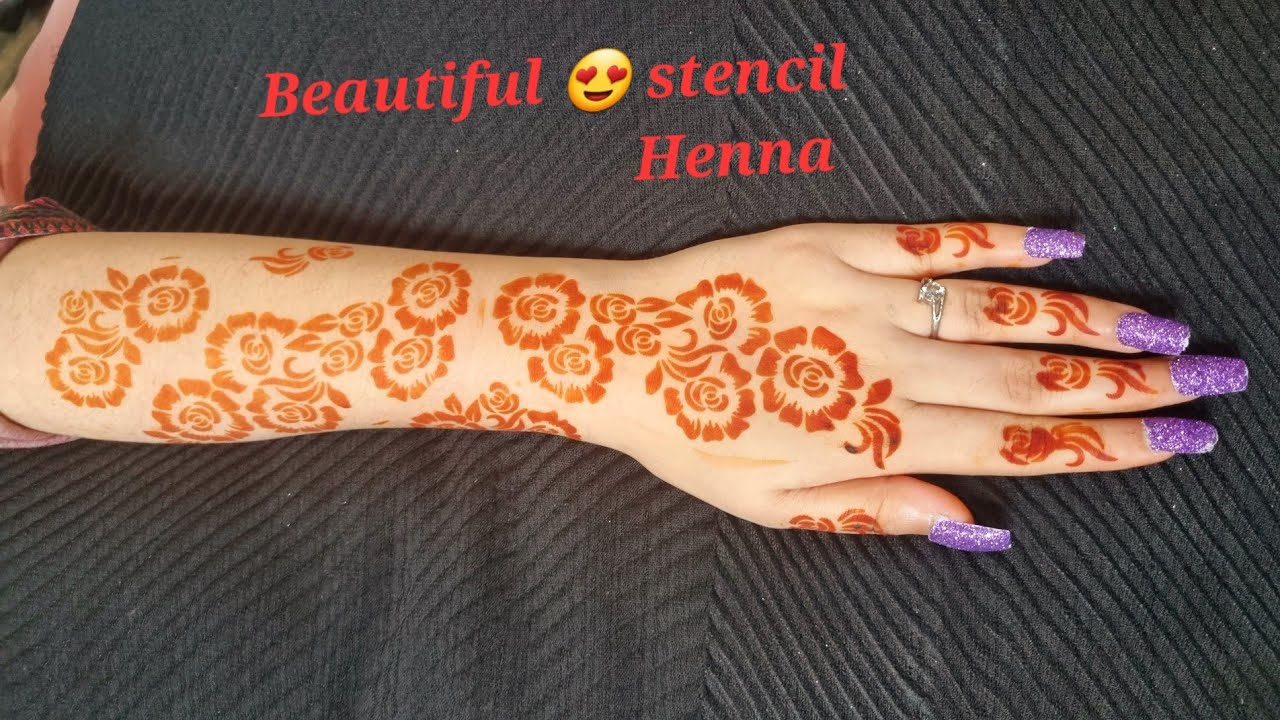 Dubai style flower Bridal Henna stencils sticker/Full hand stencil 