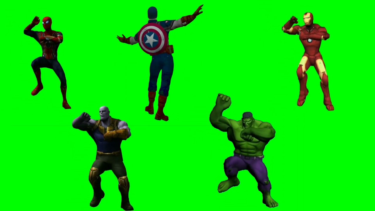 Avengers And Thanos Dance Green Screen - YouTube.
