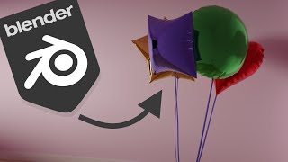 How to create helium balloons in blender? (Using cloth simulation) | Blender Tutorial