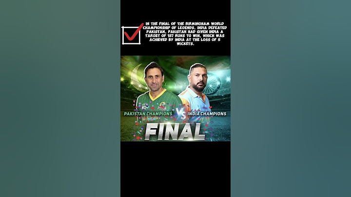 IND vs PAK World Championship of Legends 2024 Final #indvspak #indiavspakistan #finalmatch #sports