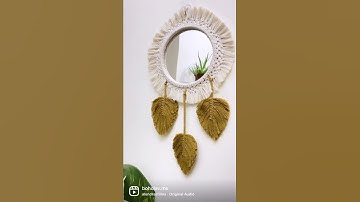 Macrame Mirror DIY Handmade With Love 💜 #macrame #boho #bohemiandecor #dubai #decor