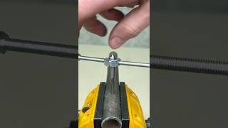 How to Thread a Pipe and Install Nut & Bolt | Pipe Threading Tutorial for Beginners 👍 #shorts