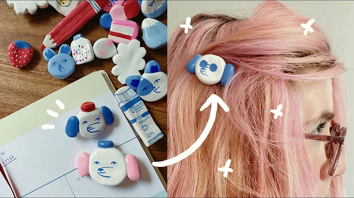packing orders and making my own clay hair clips