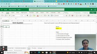Ecel Tutorial: Solving Fermi questions in Excel part 1