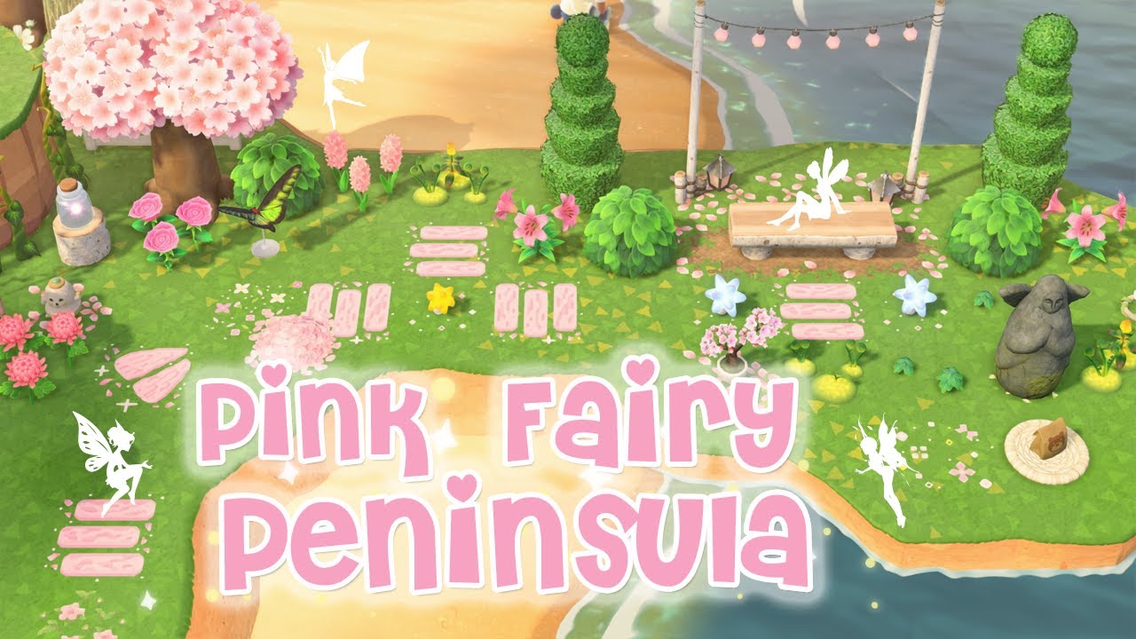Pink Fairycore Peninsula Makeover ✨🧚‍♀️ | Animal Crossing Speed Build