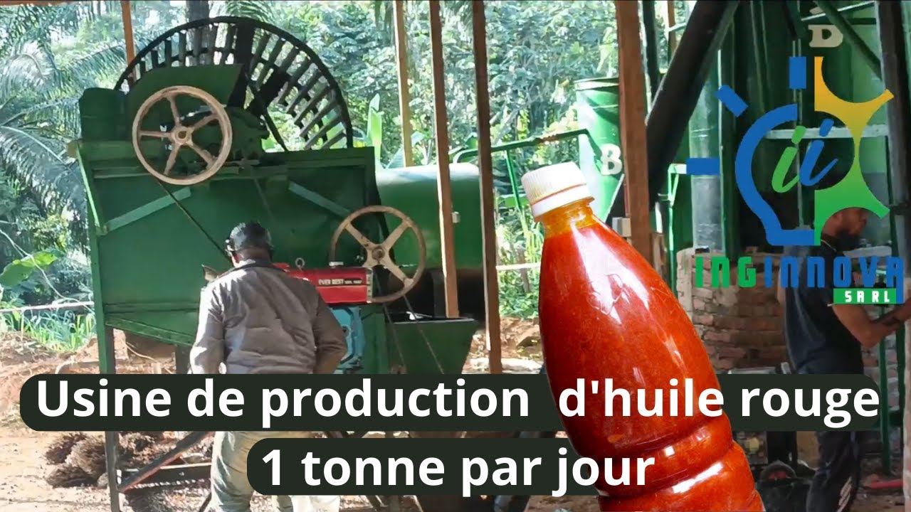 Usine de production d'huile rouge (capacité : 1tonne d'huile / jour)