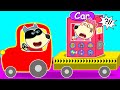 Baby Pretend Play Ride on Cars Toy and Take Vending Machine | Wolfoo Arabic Kids Cartoon