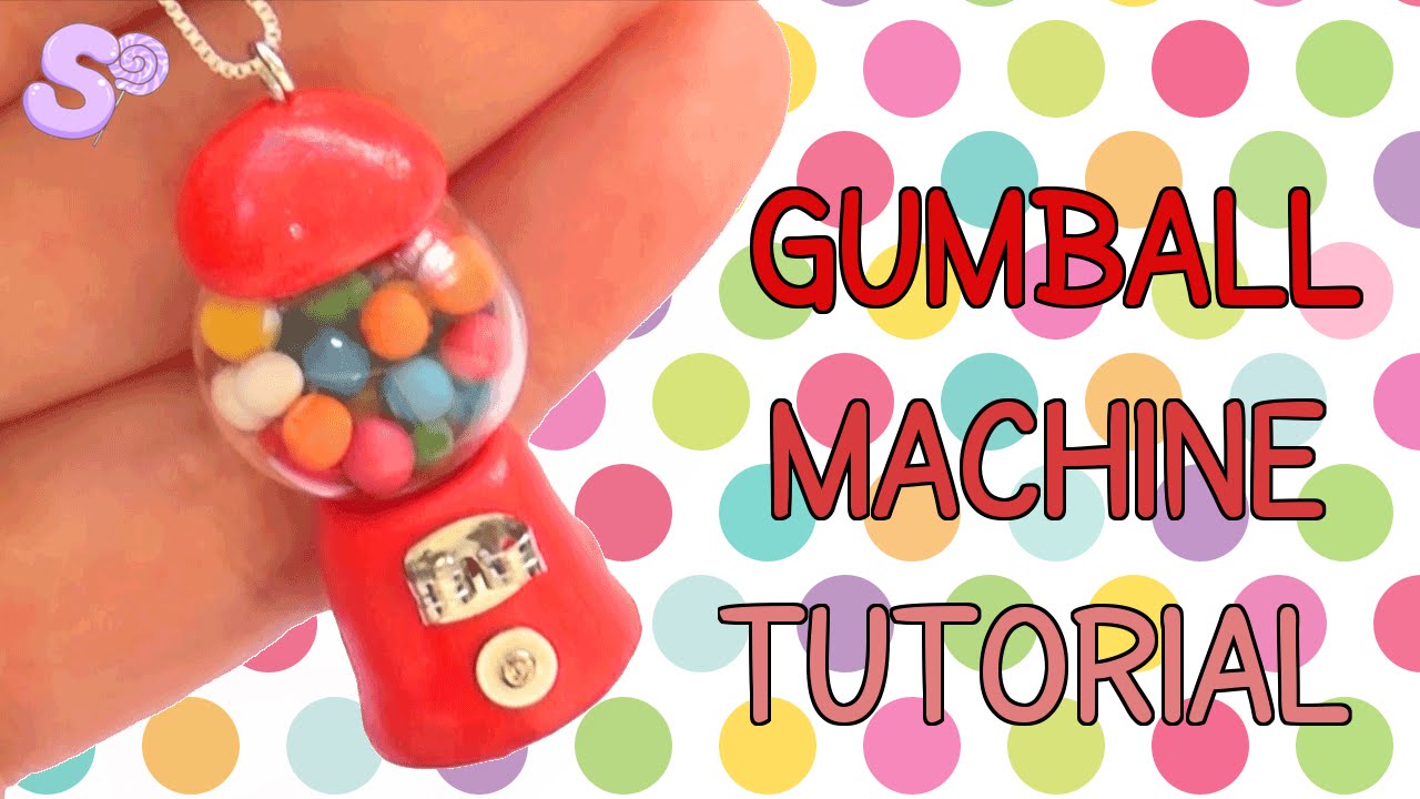 Miniature Gumball Machine Tutorial Gumball Machine Gumball Cute Polymer Clay