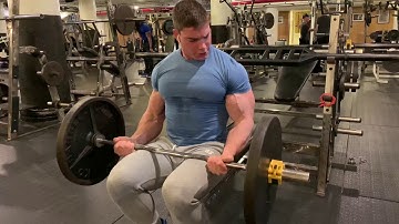 Seated barbell curls