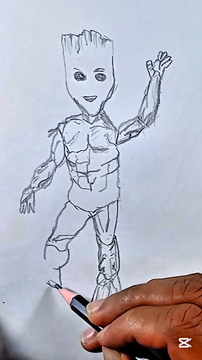 Speed drawing teenage Groot #pencildrawing #arttutorial