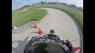 2015/07/26 DR-Z400SM 二輪ジムカーナ SRS愛知知立計測規定コースタイムアタックオンボード映像 Motogymkhana GoProHERO3+
