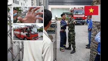 Bảo vệ Vinhome ngăn cản lính cứu hỏa thi hành nhiệm vụ | Vinhome Security Grabs Firefighter At Fire