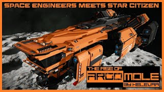 [SPACE ENGINEERS] Argo Mole - Cinematic Teaser - Mining Vessel/Ship leaves Shipyard