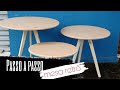 COMO FAZER TRIO DE MESA ESTILO RETRÔ | MESA PÉ PALITO | Super fácil e Barato