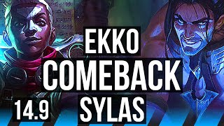 EKKO vs SYLAS (MID) | Comeback, 1400+ games, 4/1/2 | EUW Challenger | 14.9