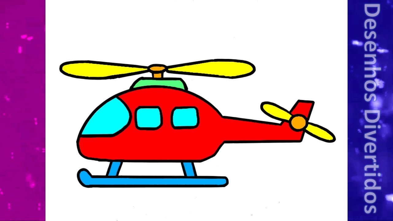 Como Desenhar um Helicóptero - Desenhos para crianças - YouTube